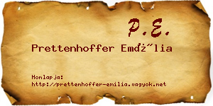 Prettenhoffer Emília névjegykártya